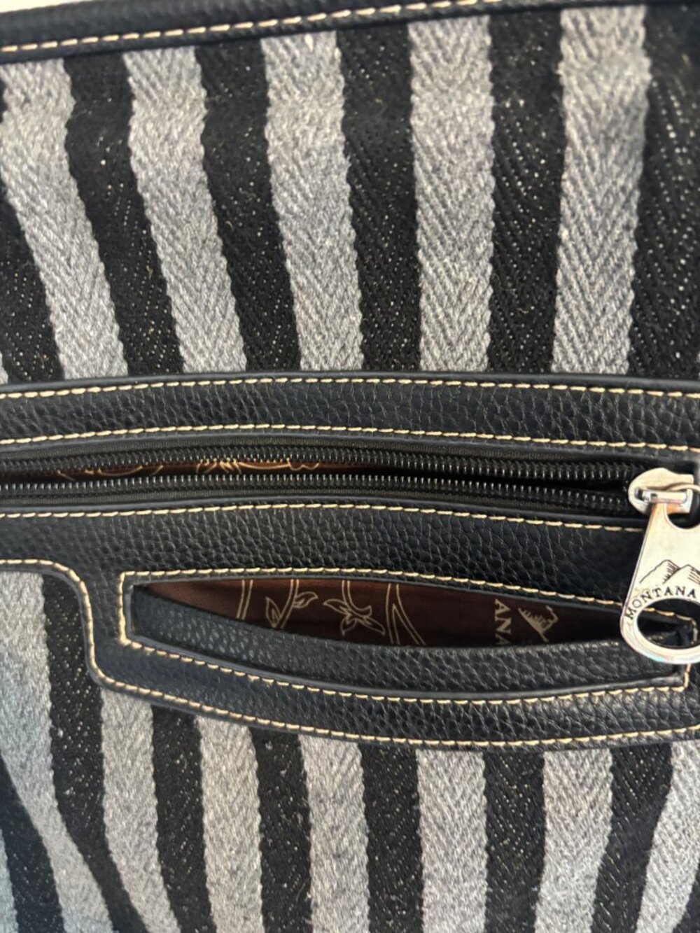 Montana West Distressed Look Flag Purse - Picture 6 of 13